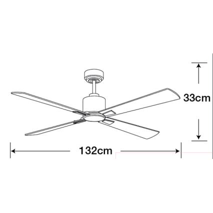 Lucci Air 210520 - Ventilador de teto AIRFUSION CLIMATE madeira/cromado fosco + controlo remoto