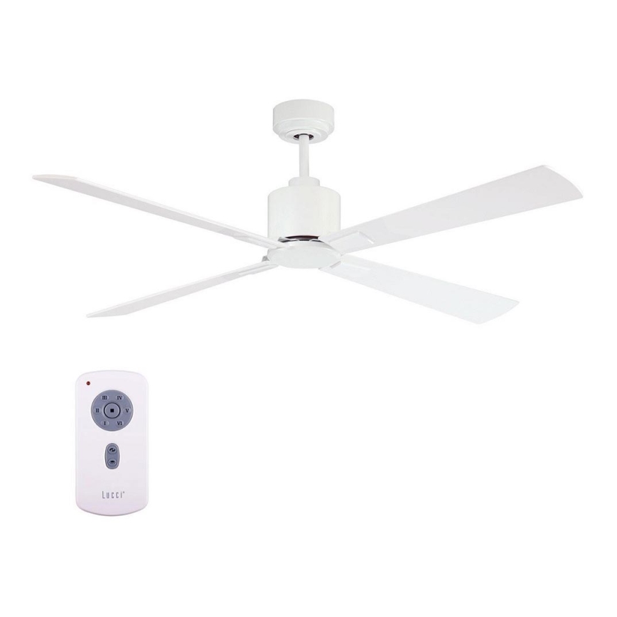 Lucci Air 210521 - Ventilador de teto AIRFUSION CLIMATE madeira/branco + controlo remoto
