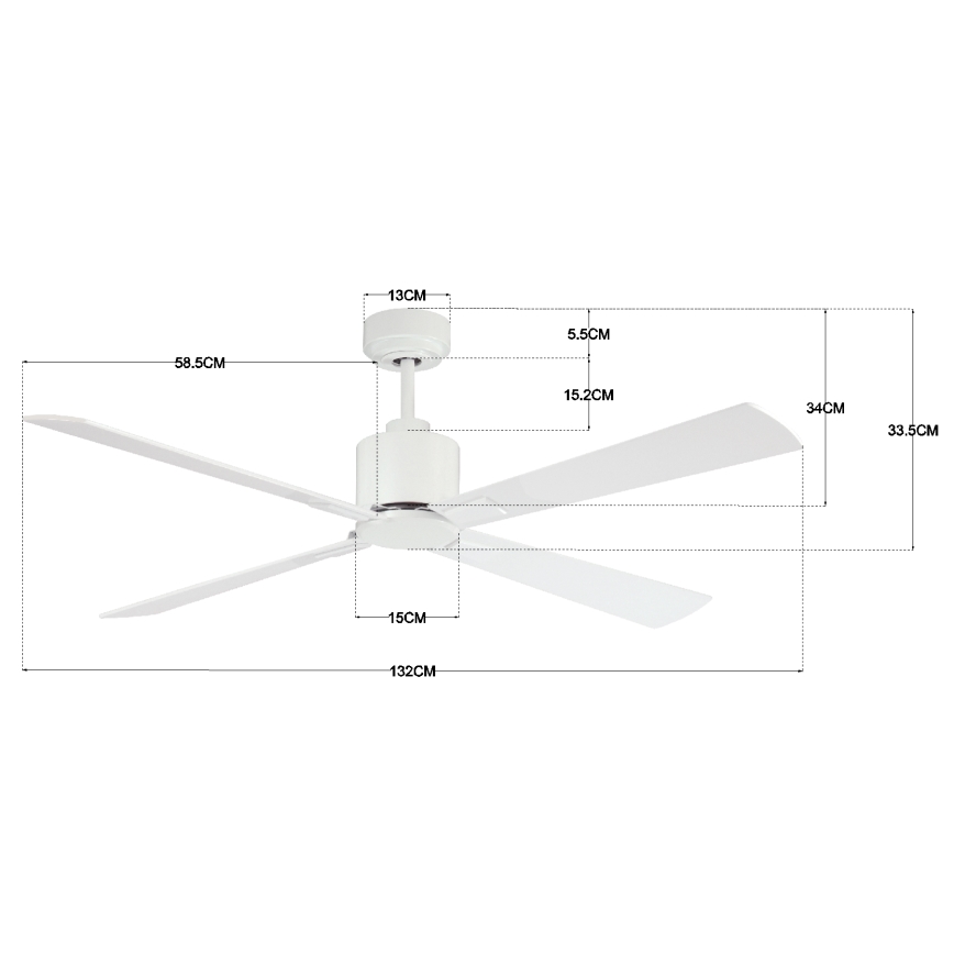 Lucci Air 210521 - Ventilador de teto AIRFUSION CLIMATE madeira/branco + controlo remoto