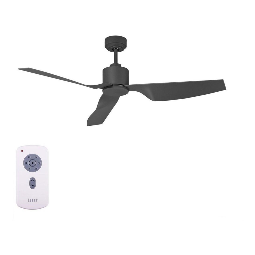 Lucci Air 210527 - Ventilador de teto AIRFUSION CLIMATE II preto + comando à distância
