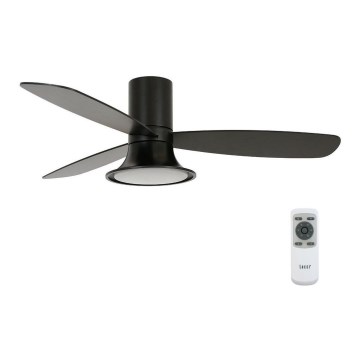 Lucci Air 210662 - Ventilador de teto LED regulável FLUSSO 1xGX53/18W/230V madeira/preto + controlo remoto