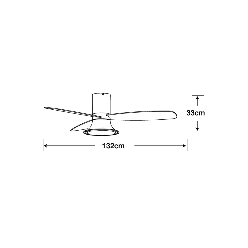 Lucci Air 210663 - Ventilador de teto LED regulável FLUSSO 1xGX53/18W/230V castanho + comando à distância