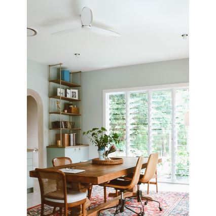 Lucci Air 212870 - Ventilador de teto AIRFUSION RADAR madeira/branco + controlo remoto