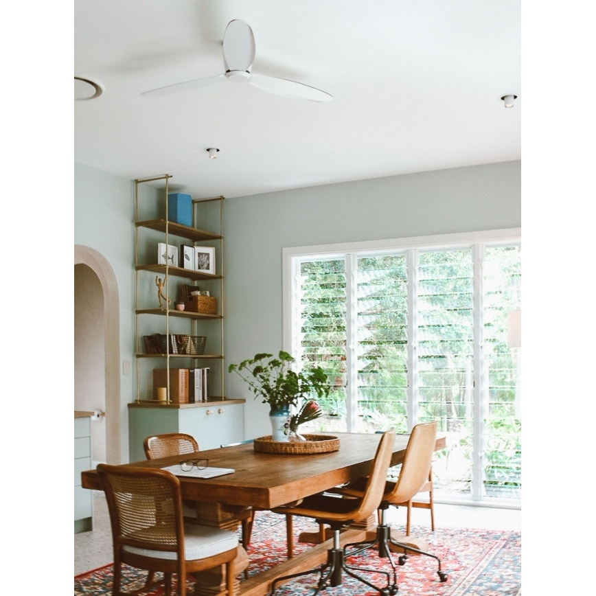 Lucci Air 212870 - Ventilador de teto AIRFUSION RADAR madeira/branco + controlo remoto