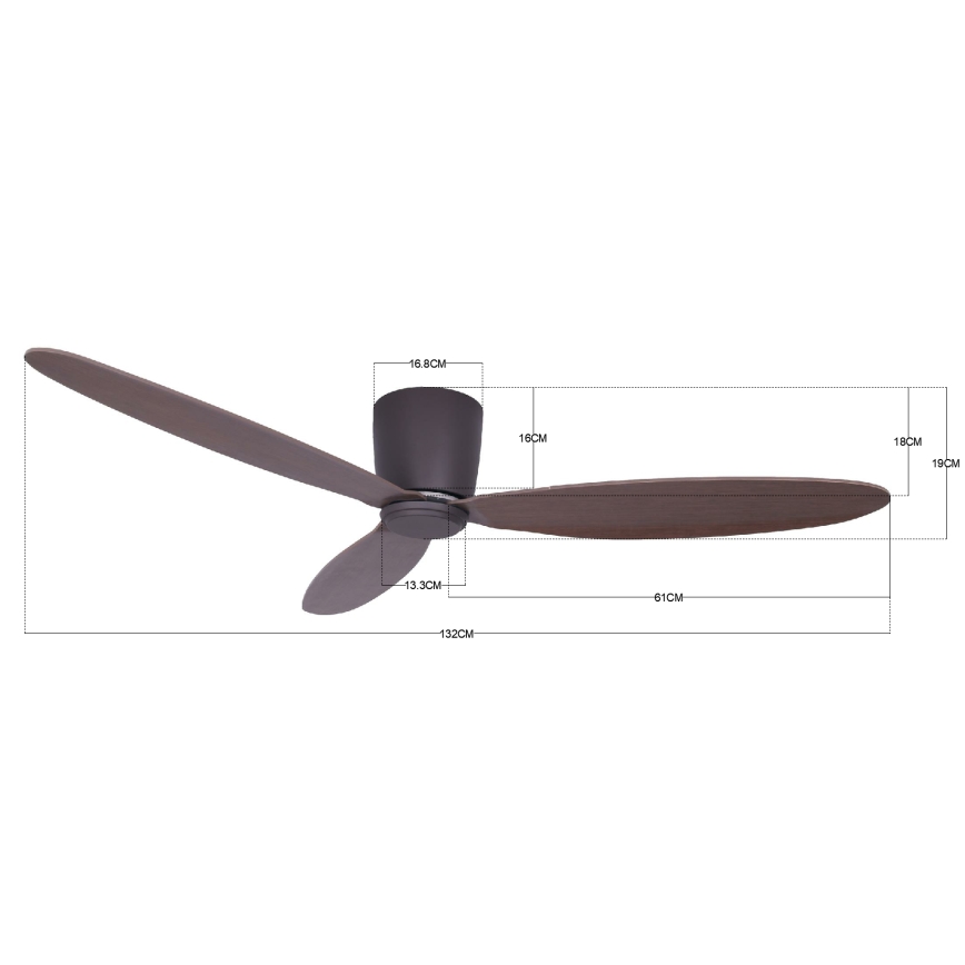 Lucci Air 212884 - Ventilador de teto AIRFUSION RADAR preto + comando à distância