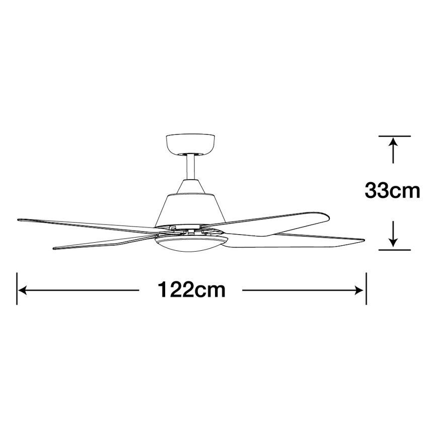 Lucci Air 212998 - Ventilador de teto LED ARIA LED/18W/230V preto + comando à distância