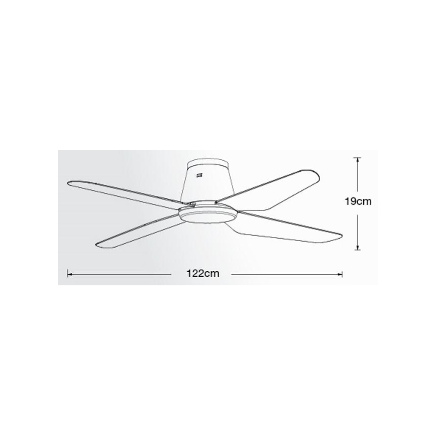 Lucci Air 213002 - Ventilador de teto LED AIRFUSION ARIA LED/18W/230V preto + comando à distância