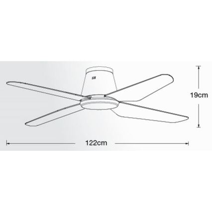 Lucci Air 213002 - Ventilador de teto LED AIRFUSION ARIA LED/18W/230V preto + comando à distância
