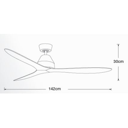 Lucci Air 213041 - Ventilador de teto WHITEHAVEN preto + controlo remoto