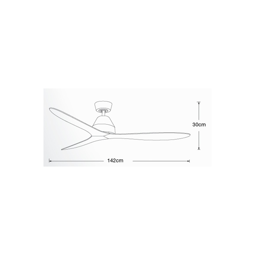 Lucci Air 213041 - Ventilador de teto WHITEHAVEN preto + controlo remoto