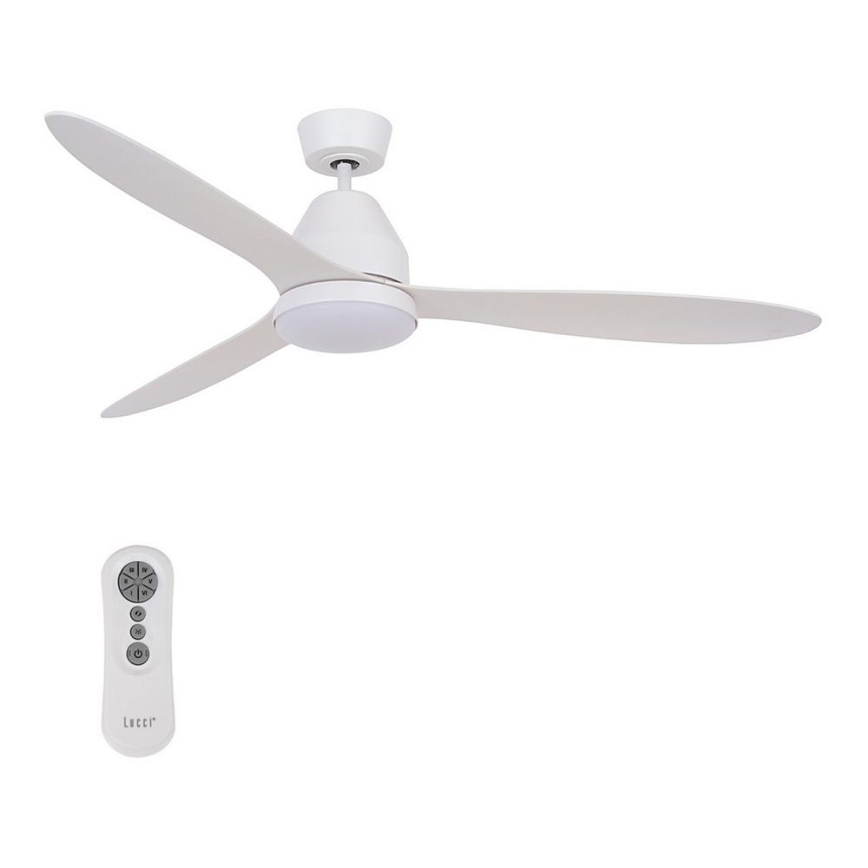 Lucci air 213043 - Ventilador de teto LED WHITEHAVEN GX53/17W/230V branco + controlo remoto