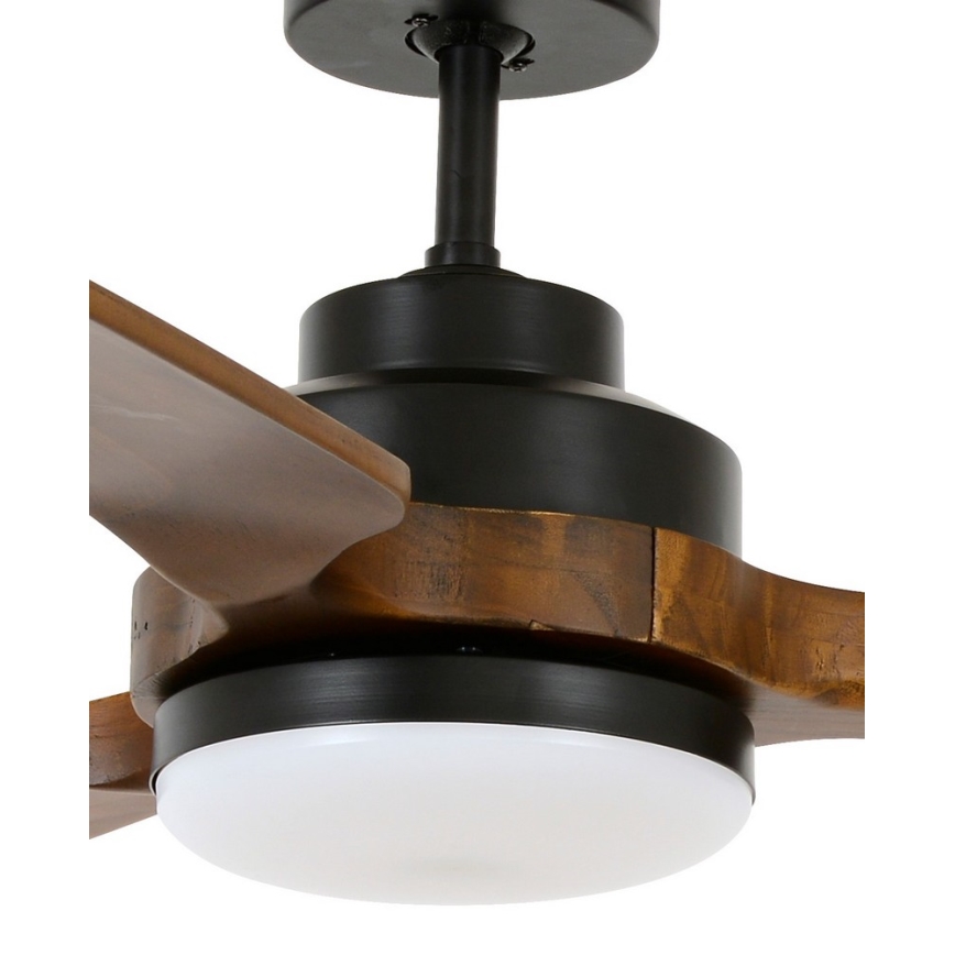 Lucci air 213054 - Ventoinha de teto LED SHOALHAVEN GX53/17W/230V preto/paulownia + comando