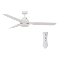 Lucci air 213055 - Ventoinha de teto LED SHOALHAVEN GX53/17W/230V paulownia/branco + comando