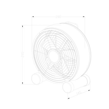 Lucci air 213120 - Ventilador de mesa BREEZE preto, Ø 28 cm