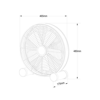 Lucci Air 213123EU - Ventilador de chão BREEZE castanho