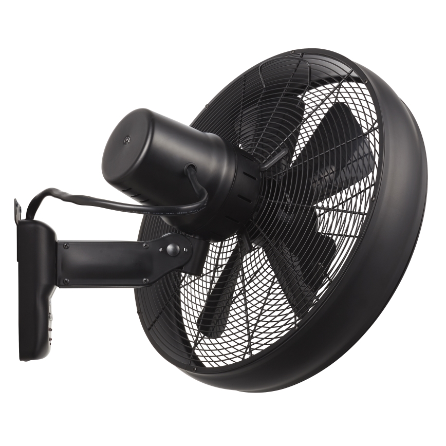 Lucci air 213124 - Ventoinha de parede BREEZE 55W/230V preto + controlo remoto