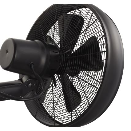 Lucci air 213124 - Ventoinha de parede BREEZE 55W/230V preto + controlo remoto