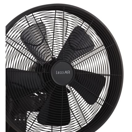 Lucci air 213124 - Ventoinha de parede BREEZE 55W/230V preto + controlo remoto