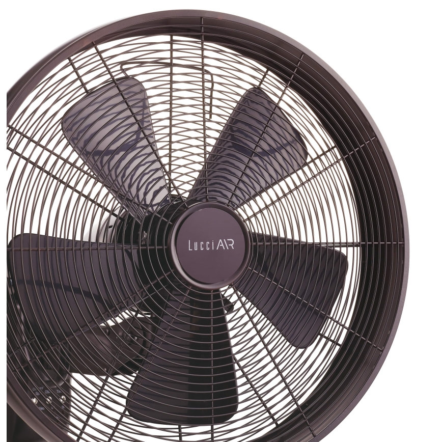 Lucci air 213125 - Ventoinha de parede BREEZE 55W/230V preto/castanho + controlo remoto