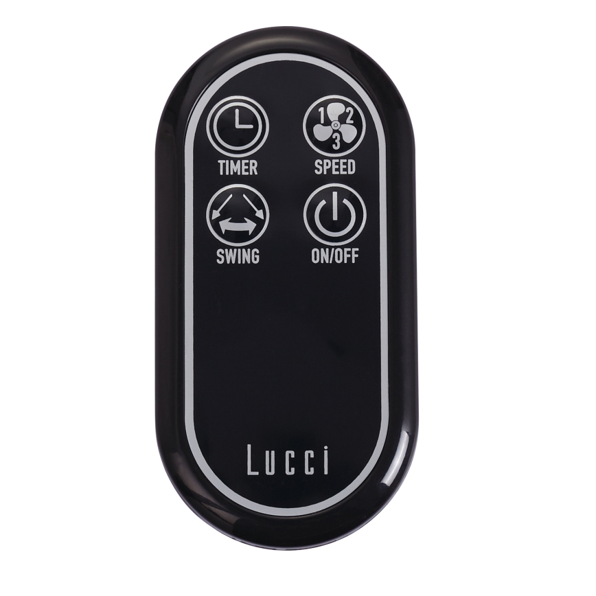 Lucci air 213125 - Ventoinha de parede BREEZE 55W/230V preto/castanho + controlo remoto