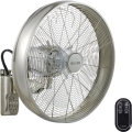 Lucci air 213126 - Ventoinha de parede BREEZE 55W/230V cromado mate + controlo remoto