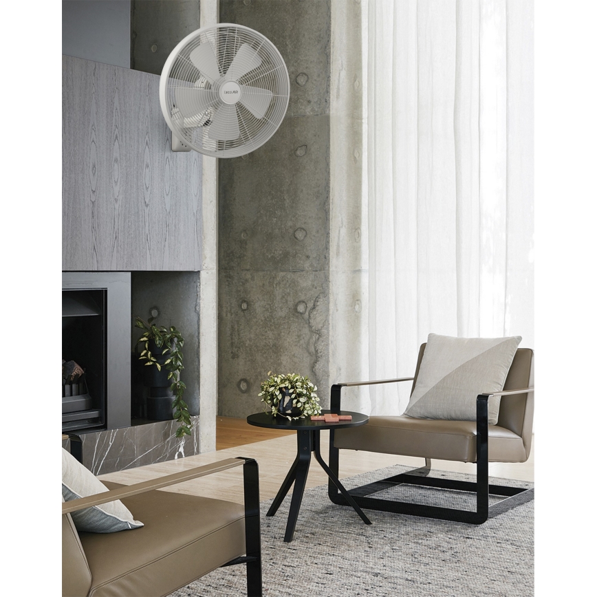 Lucci Air 213128EU - Ventilador de parede BREEZE 55W/230V branco + comando à distância