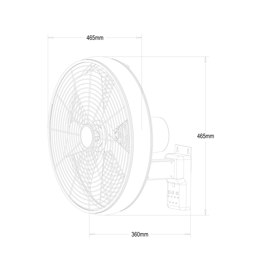 Lucci Air 213128EU - Ventilador de parede BREEZE 55W/230V branco diâmetro 46 cm + controlo remoto