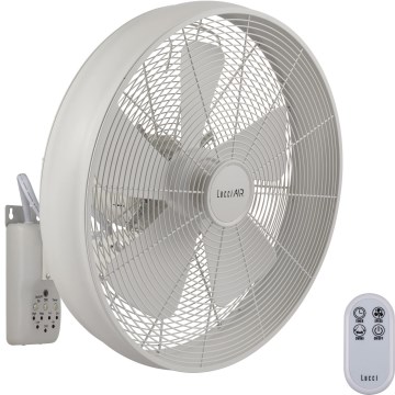 Lucci Air 213128EU - Ventoinha de parede BREEZE 55W/230V branco + controlo remoto