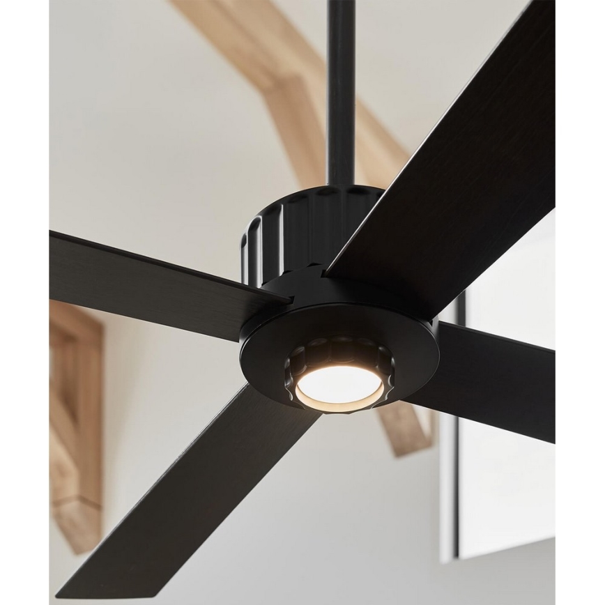 Lucci air 213170 - Ventilador de teto LED NEWPORT wengue/marrom + controlo remoto