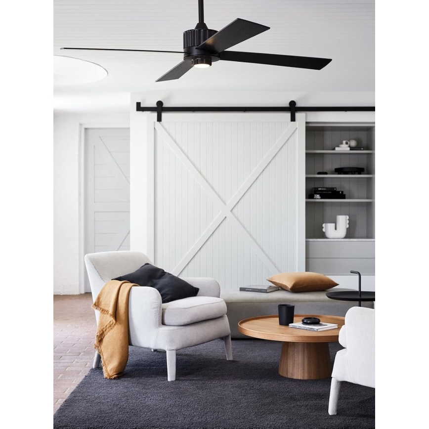 Lucci air 213170 - Ventilador de teto LED NEWPORT wengue/marrom + controlo remoto