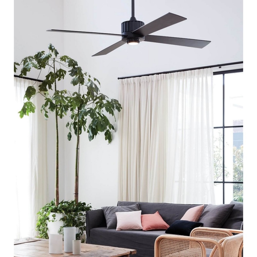 Lucci air 213170 - Ventilador de teto LED NEWPORT wengue/marrom + controlo remoto