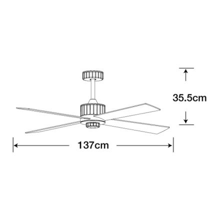 Lucci air 213171 - Ventilador de teto LED NEWPORT madeira/branco/bege + controlo remoto