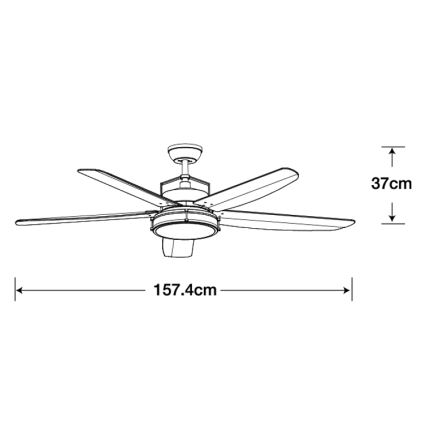 Lucci air 213175 - Ventilador de teto LED regulável LOUISVILLE 1xGX53/18W/230V castanho + comando à distância