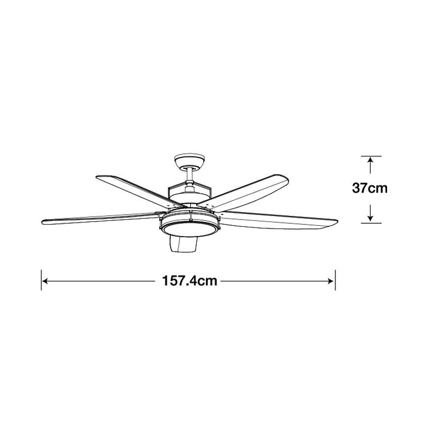 Lucci air 213176-Ventoinha de teto LED com regulação LOUISVILLE 1xGX53/18W/230V madeira/branco + comando