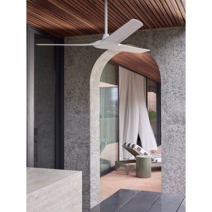 Lucci Air 21321549 - Ventilador de teto ABYSS diâmetro 142 cm IP66 branco + controlo remoto