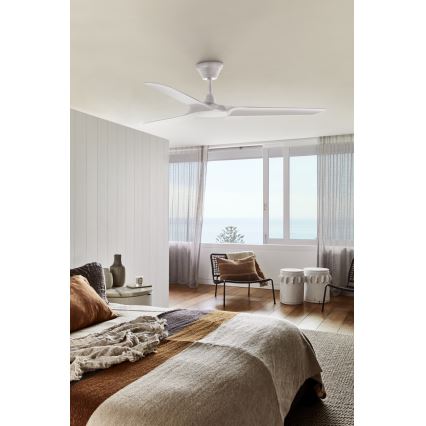 Lucci Air 21321549 - Ventilador de teto ABYSS diâmetro 142 cm IP66 branco + controlo remoto