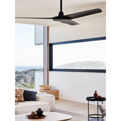 Lucci Air 21321649 - Ventoinha de teto ABYSS diâmetro 142 cm IP66 preto + comando