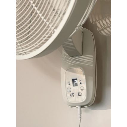 Lucci Air 21326649 - Ventilador de parede GLIDE 36W/230V Ø 45 cm branco + controlo remoto