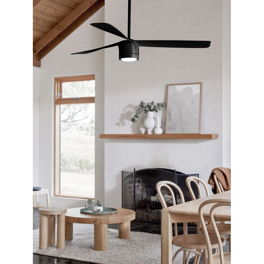 Lucci air 213281 - Ventilador de teto PEREGRINE 1xGX53/12W/230V preto + comando à distância