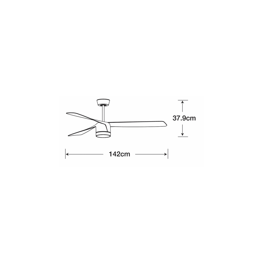 Lucci air 213281 - Ventilador de teto PEREGRINE 1xGX53/12W/230V preto + comando à distância