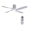 Lucci air 213350 - Ventilador de teto LED regulável RIVIERA 1xGX53/12W/230V branco + controlo remoto