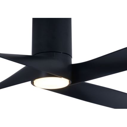 Lucci air 213351 - Ventilador de teto LED regulável RIVIERA 1xGX53/12W/230V preto + comando à distância