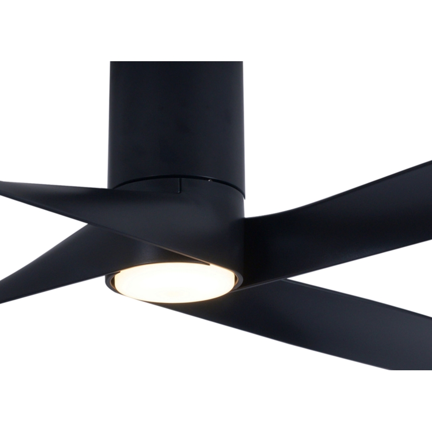 Lucci air 213351 - Ventilador de teto LED regulável RIVIERA 1xGX53/12W/230V preto + comando à distância