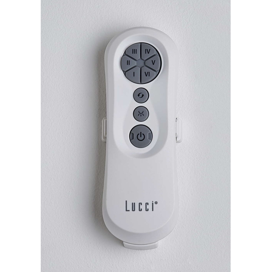 Lucci air 213353 - Ventilador de teto LED regulável NAUTICA 1xGX53/12W/230V branco + comando à distância