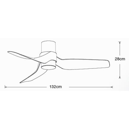 Lucci air 213353 - Ventilador de teto LED regulável NAUTICA 1xGX53/12W/230V branco + comando à distância