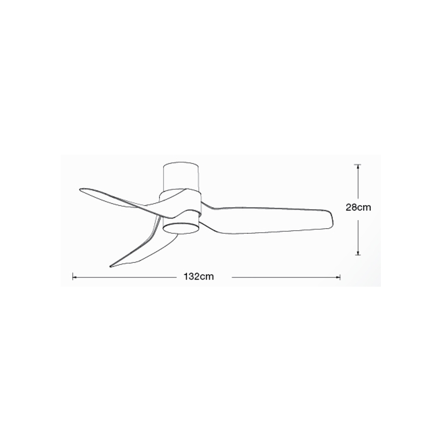 Lucci air 213353 - Ventilador de teto LED regulável NAUTICA 1xGX53/12W/230V branco + comando à distância