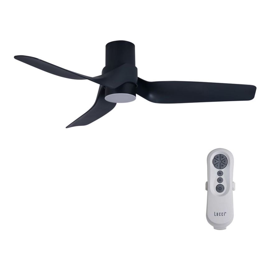 Lucci air 213354 - Ventoinha de teto LED com regulação NAUTICA 1xGX53/12W/230V preta + comando