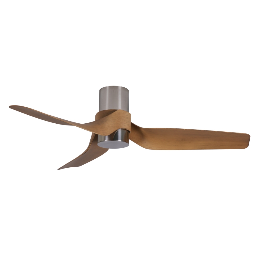 Ventilador de teto dimmerizável Lucci Air 213355-LED NAUTICA 1xGX53/12W/230V castanho/cromado brilhante + controlo remoto