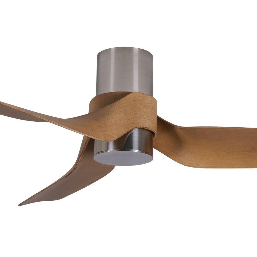 Ventilador de teto dimmerizável Lucci Air 213355-LED NAUTICA 1xGX53/12W/230V castanho/cromado brilhante + controlo remoto