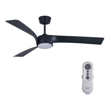 Lucci air 213358 - Ventilador de teto LED regulável LINE 1xGX53/12W/230V preto + comando à distância